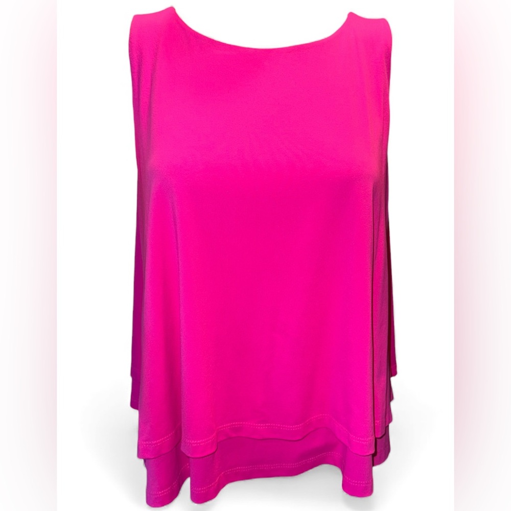 Susana Monaco Double Layer Supplex Swing Tank‎ – Bright Pink Size M Made in USA